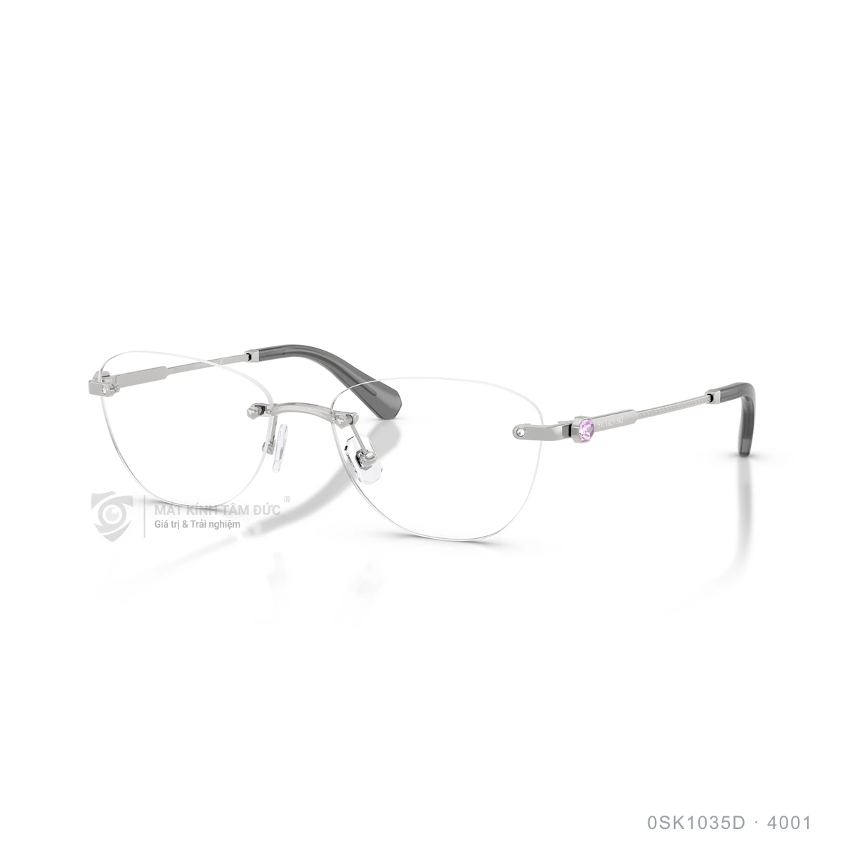 Chi tiết góc nghiêng Gọng kính Swarovski 0SK1035D