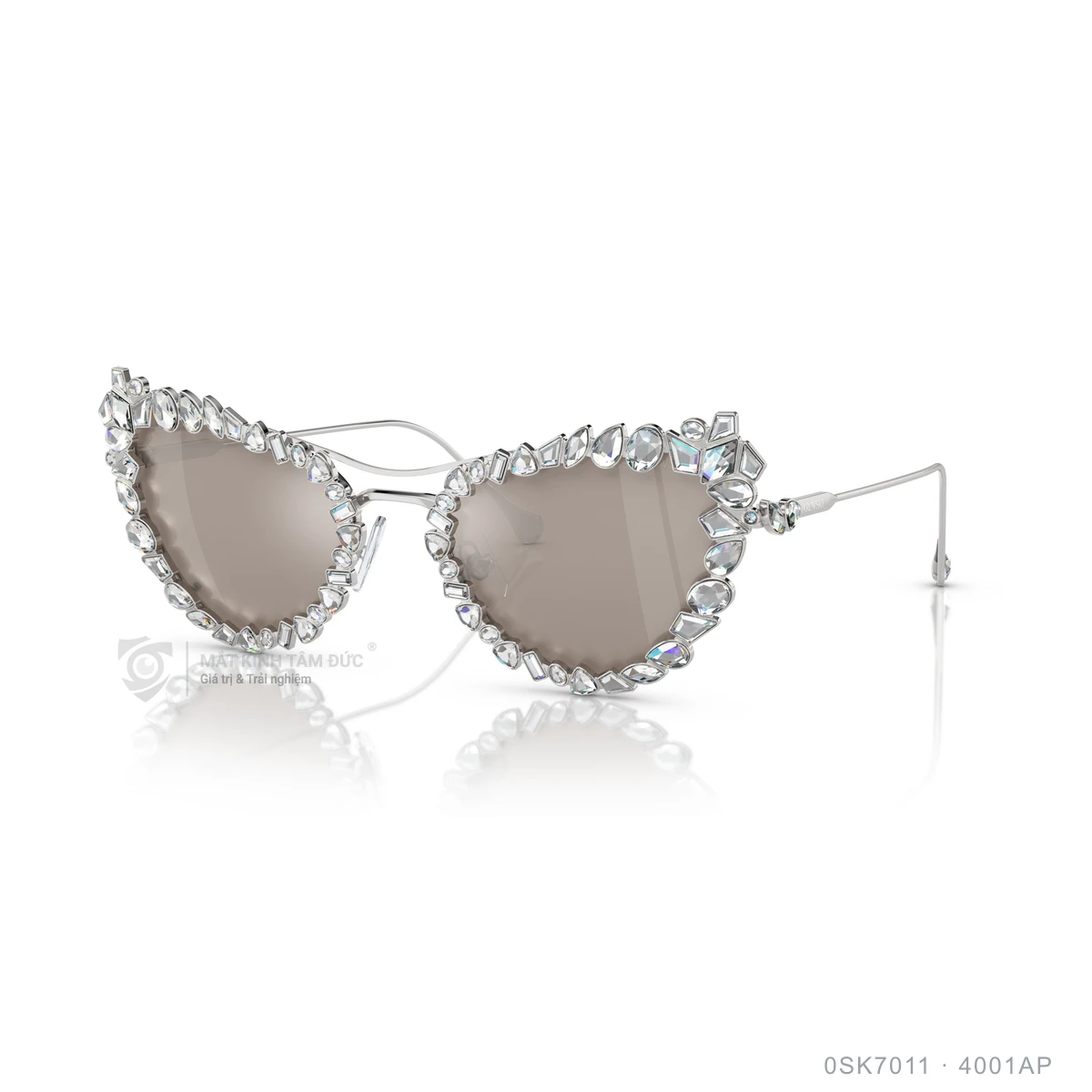 Chi tiết góc nghiêng Kính mát Swarovski 0SK7011