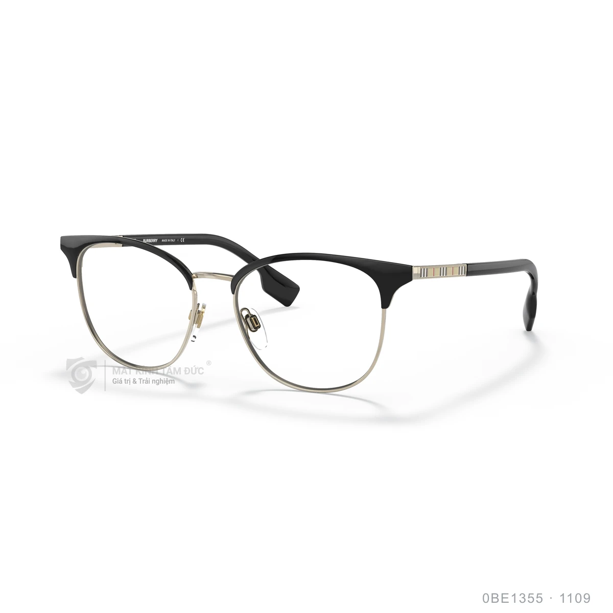 Chi tiết góc nghiêng Gọng kính Burberry 0BE1355