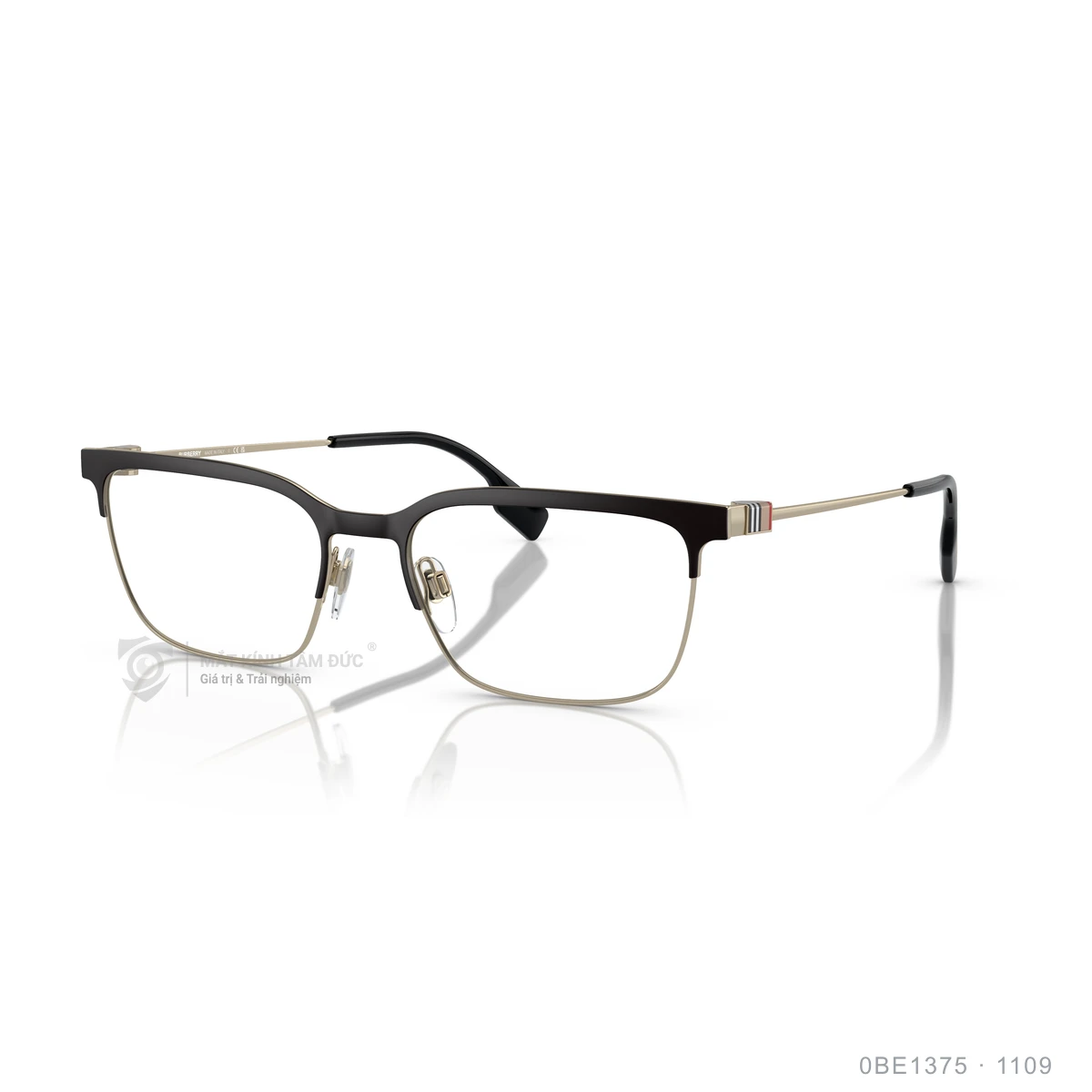 Chi tiết góc nghiêng Gọng kính Burberry 0BE1375