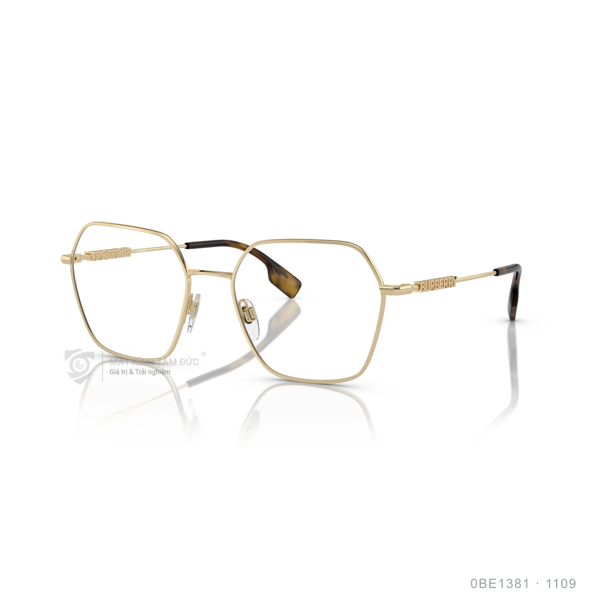 Chi tiết góc nghiêng Gọng kính Burberry 0BE1381