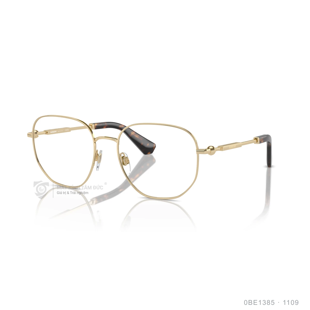 Chi tiết góc nghiêng Gọng kính Burberry 0BE1385