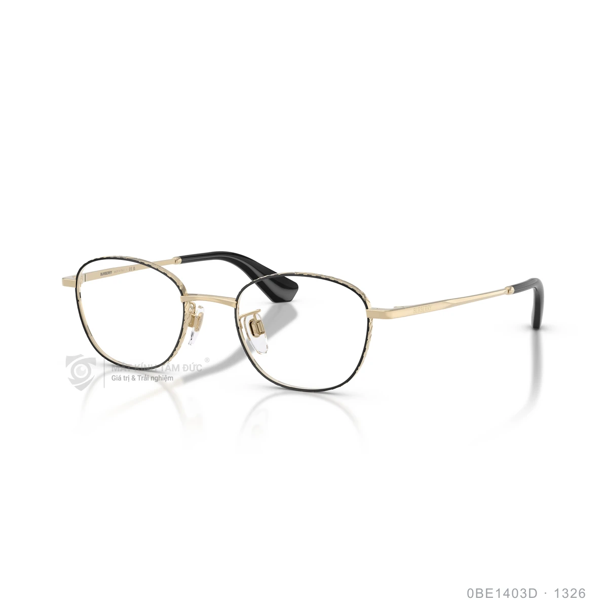 Chi tiết góc nghiêng Gọng kính Burberry 0BE1403D