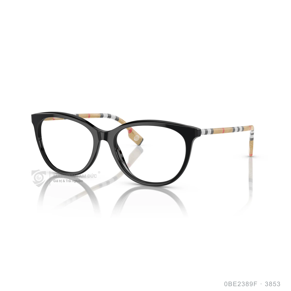Chi tiết góc nghiêng Gọng kính Burberry 0BE2389F
