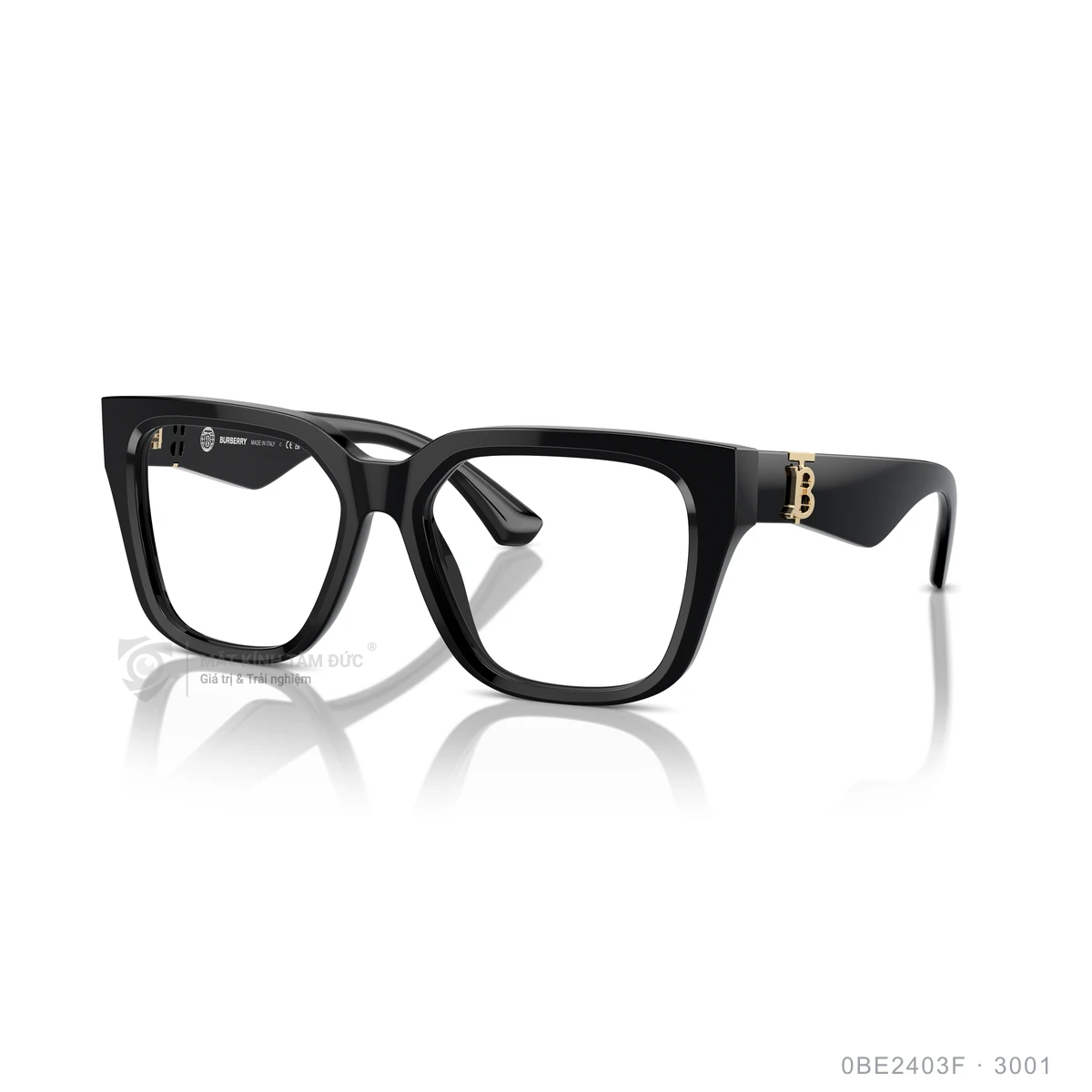 Chi tiết góc nghiêng Gọng kính Burberry 0BE2403F