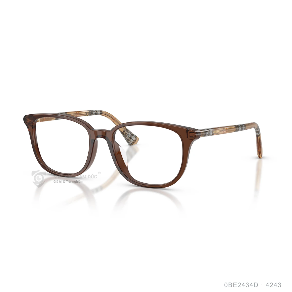 Chi tiết góc nghiêng Gọng kính Burberry 0BE2434D