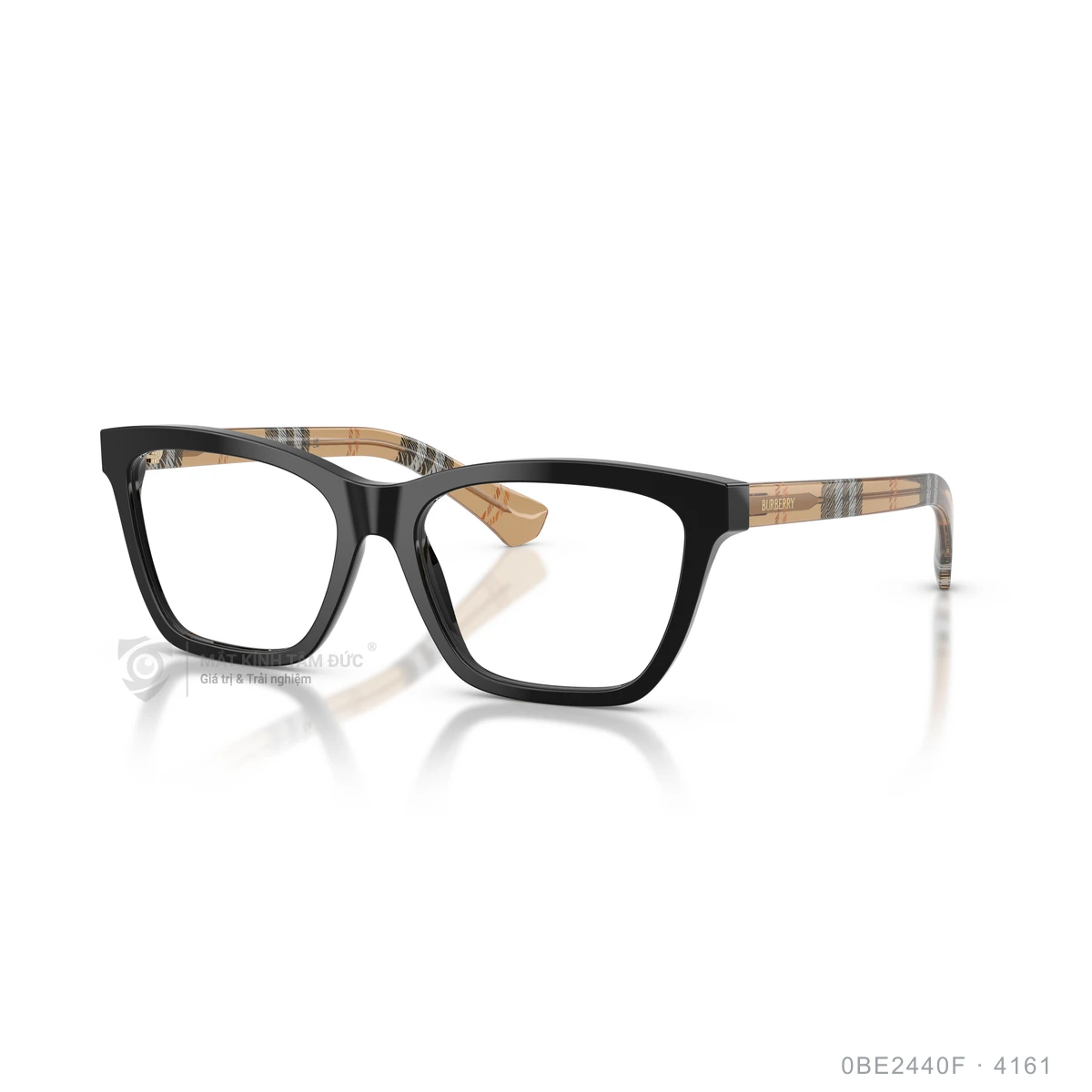 Chi tiết góc nghiêng Gọng kính Burberry 0BE2440F