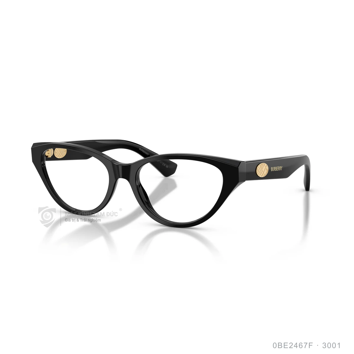 Chi tiết góc nghiêng Gọng kính Burberry 0BE2467F