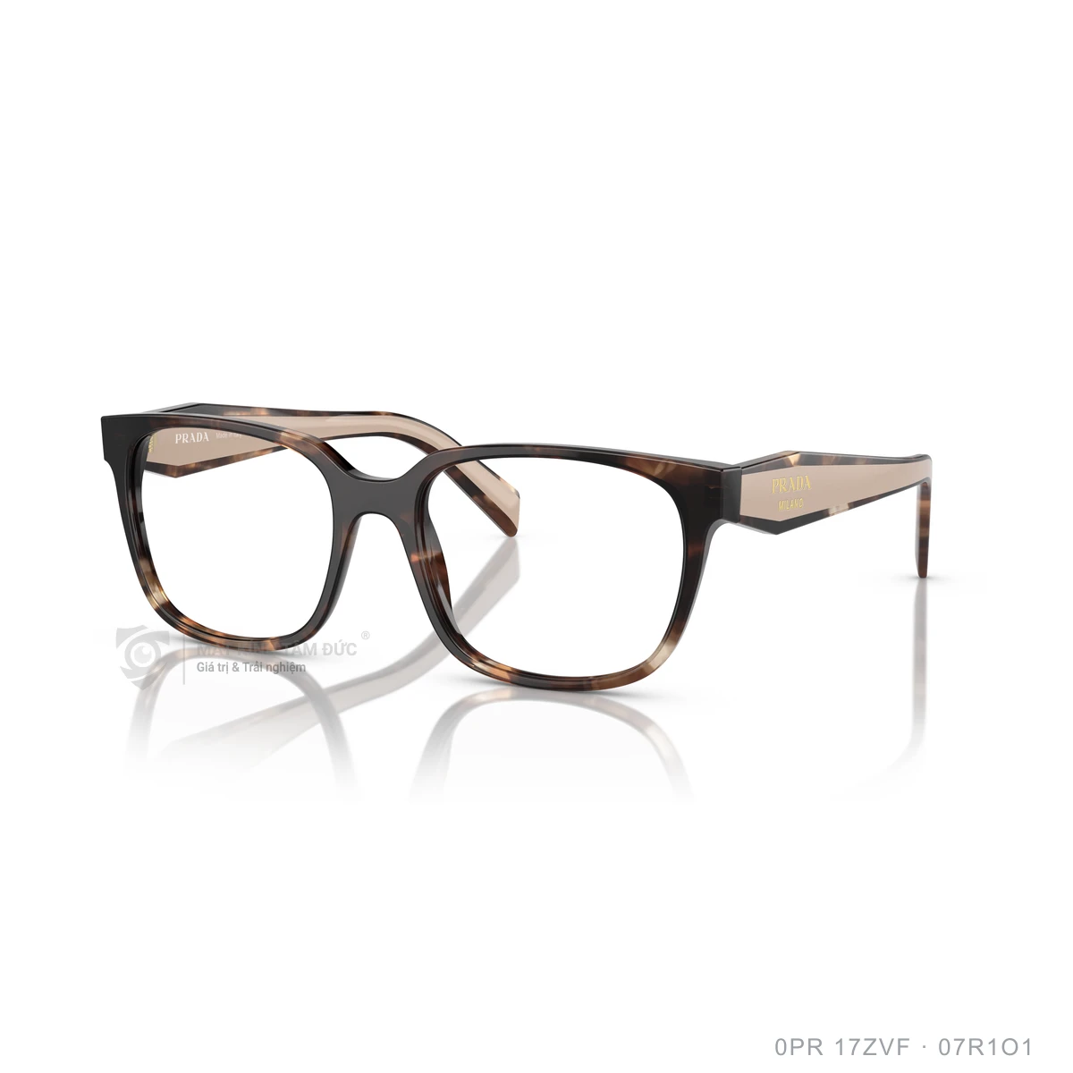 Chi tiết góc nghiêng Gọng kính Prada 0PR 17ZVF