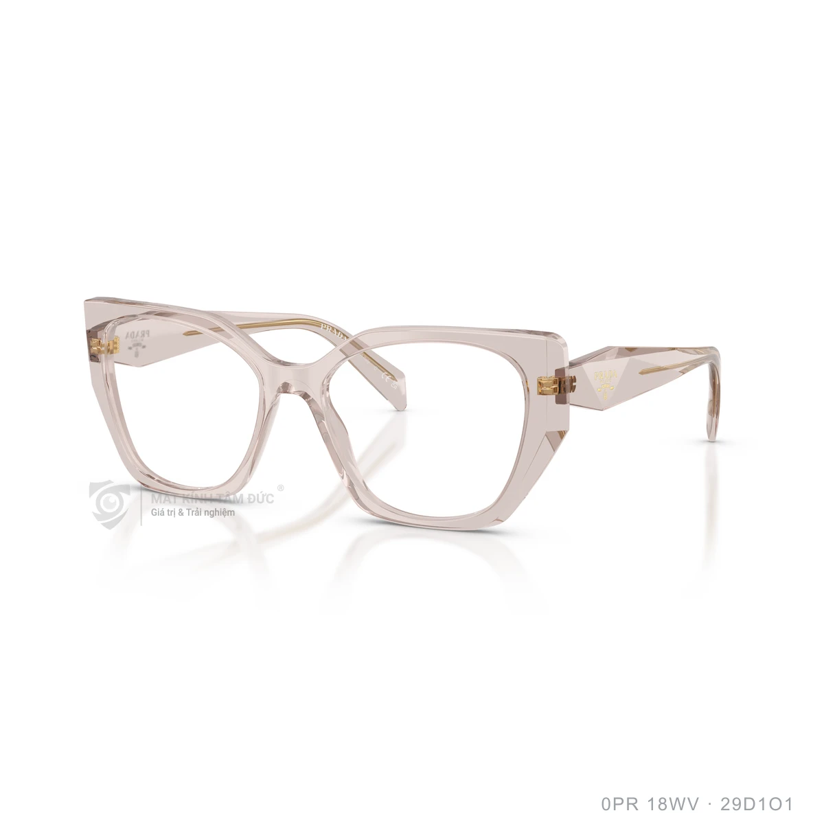 Chi tiết góc nghiêng Gọng kính Prada 0PR 18WV