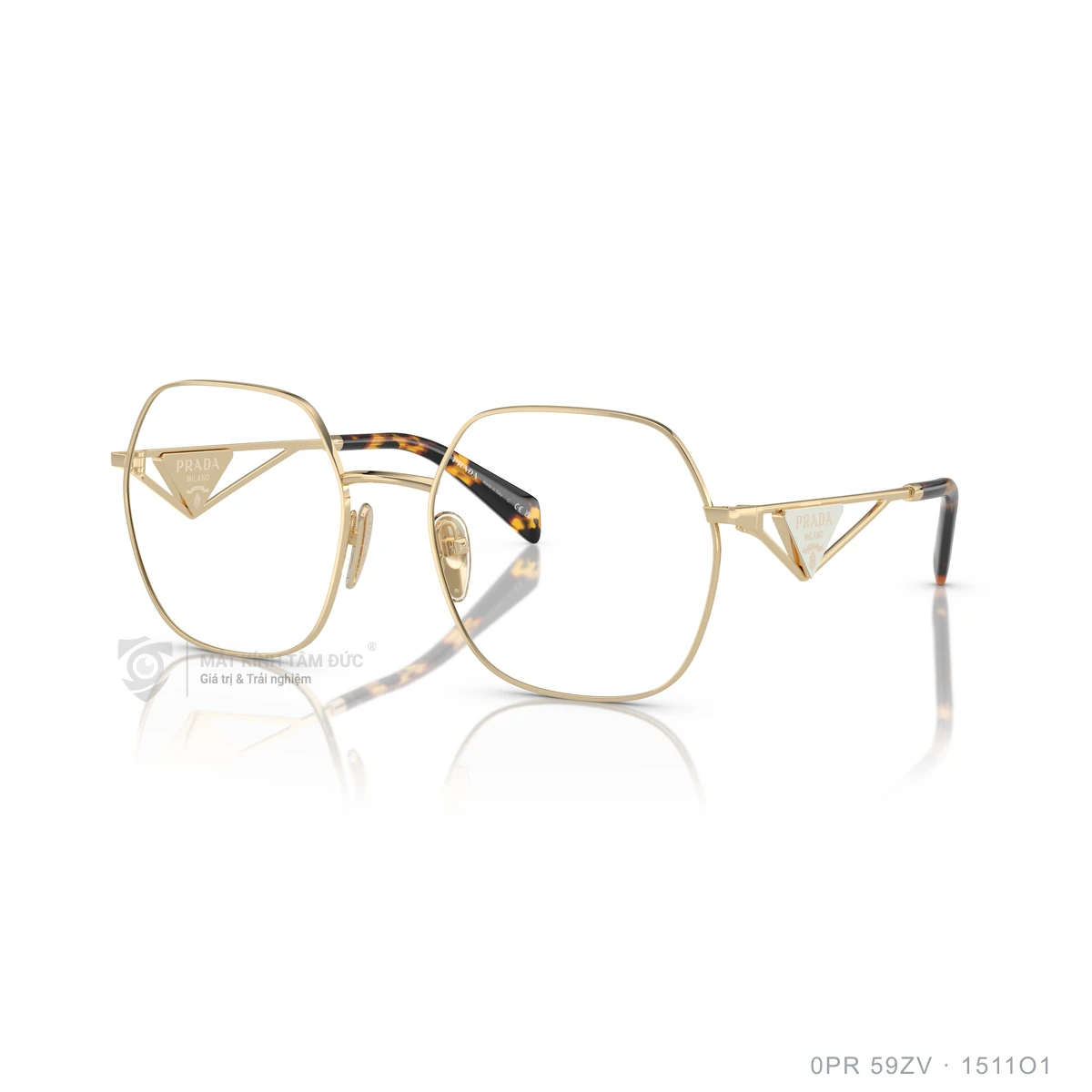 Chi tiết góc nghiêng Gọng kính Prada 0PR 59ZV
