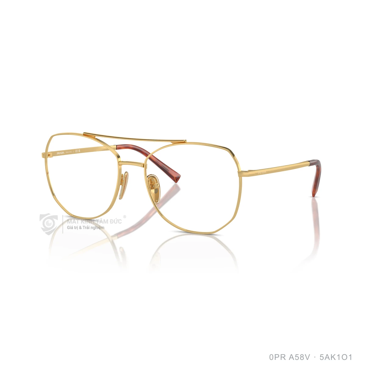 Chi tiết góc nghiêng Gọng kính Prada 0PR A58V