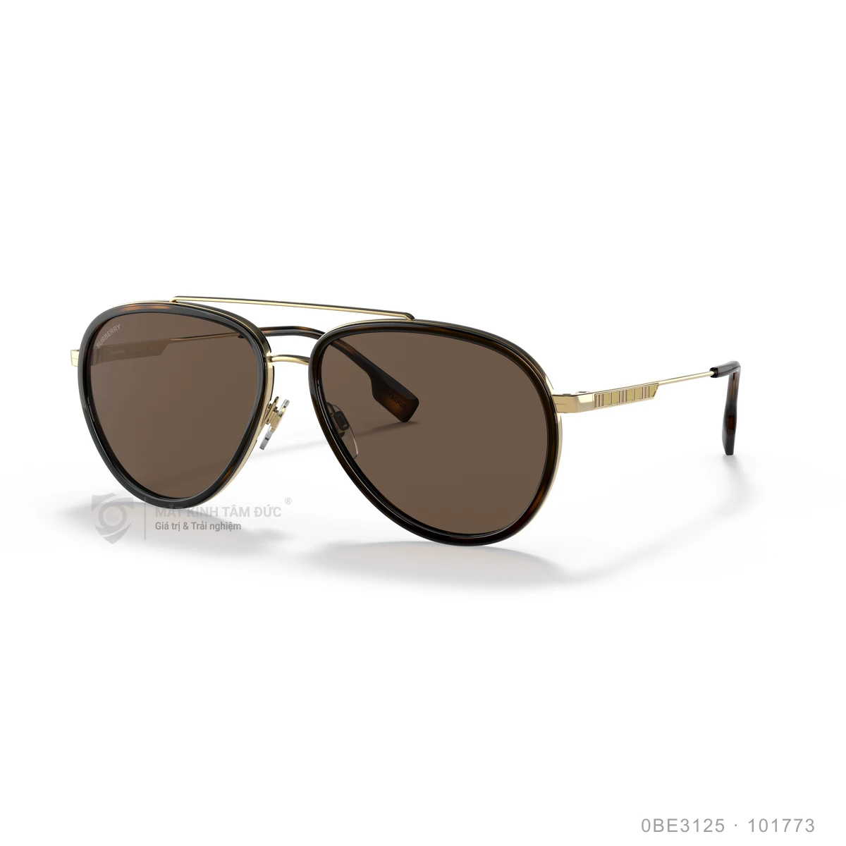 Chi tiết góc nghiêng Kính mát Burberry 0BE3125