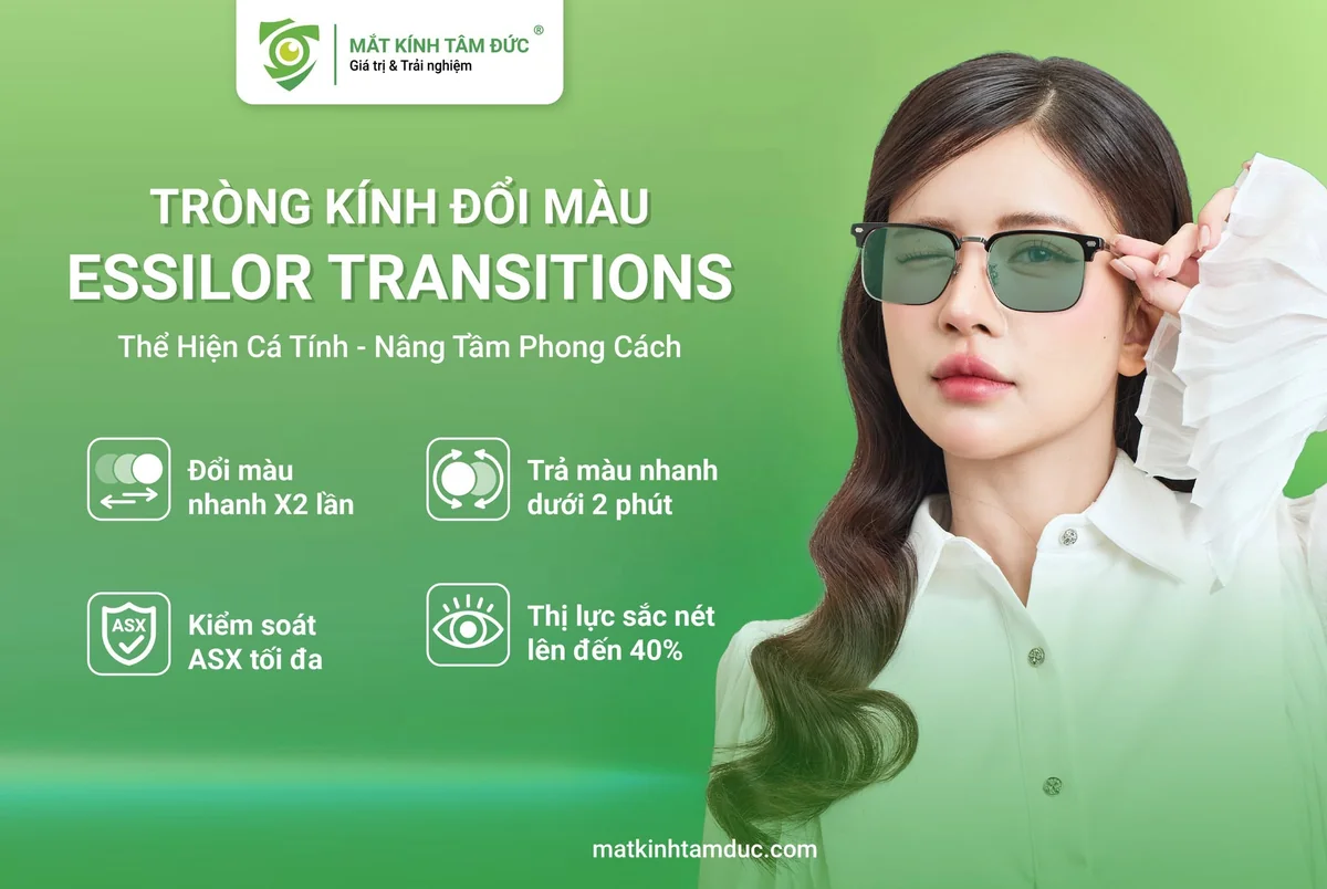 Tròng kính đổi màu Essilor Transitions