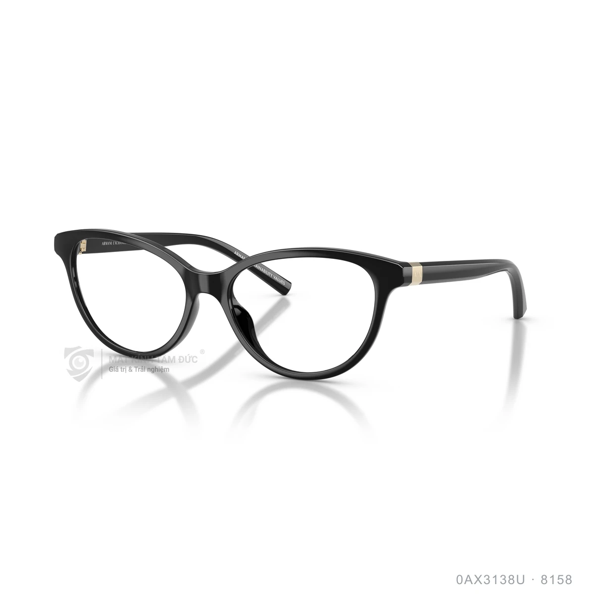 Chi tiết góc nghiêng Gọng kính Armani Exchange 0AX3138U