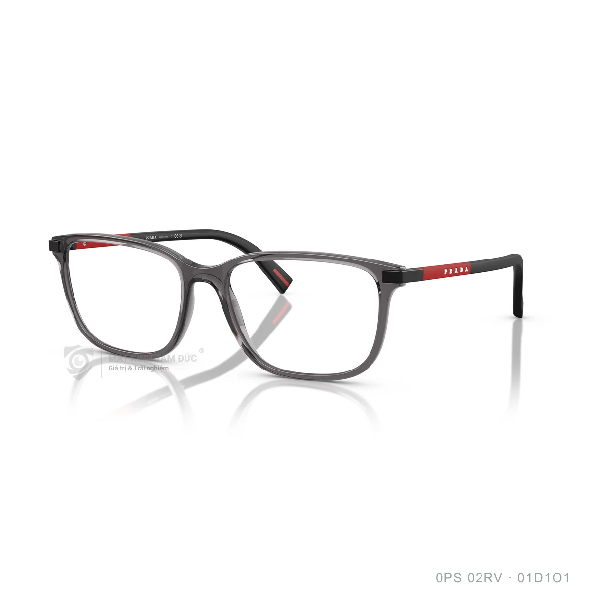 Chi tiết góc nghiêng Gọng kính Prada Linea Rossa 0PS 02RV