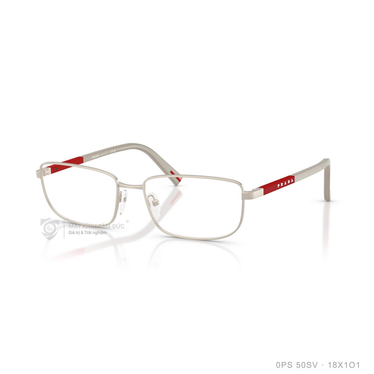 Chi tiết góc nghiêng Gọng kính Prada Linea Rossa 0PS 50SV