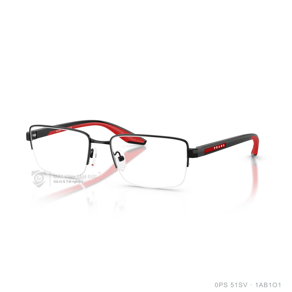 Chi tiết góc nghiêng Gọng kính Prada Linea Rossa 0PS 51SV