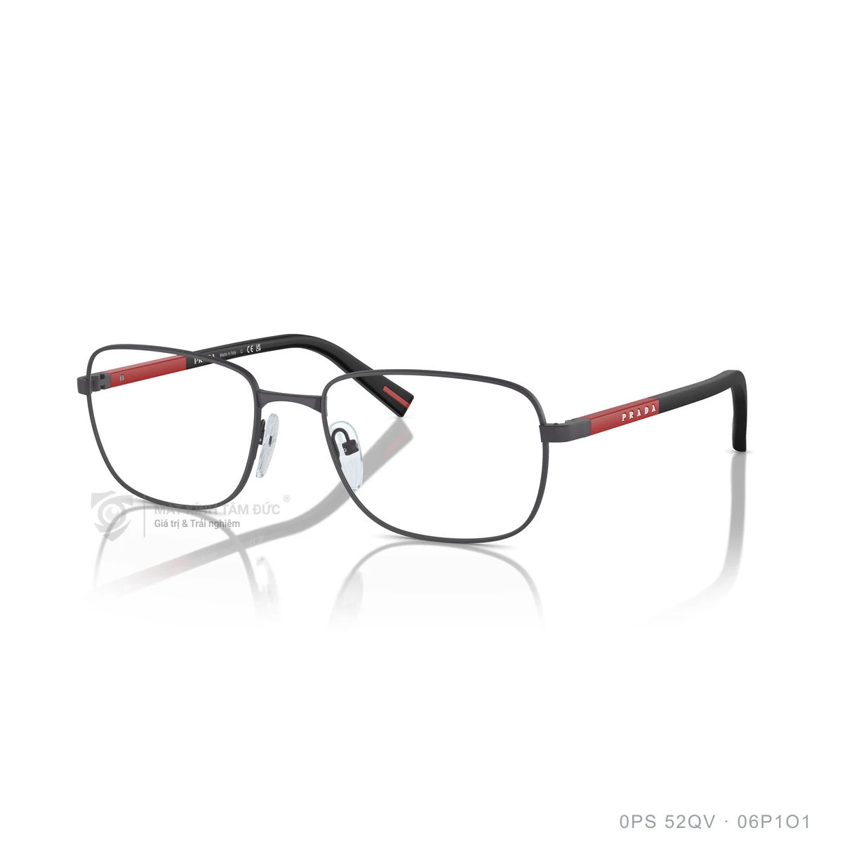 Chi tiết góc nghiêng Gọng kính Prada Linea Rossa 0PS 52QV